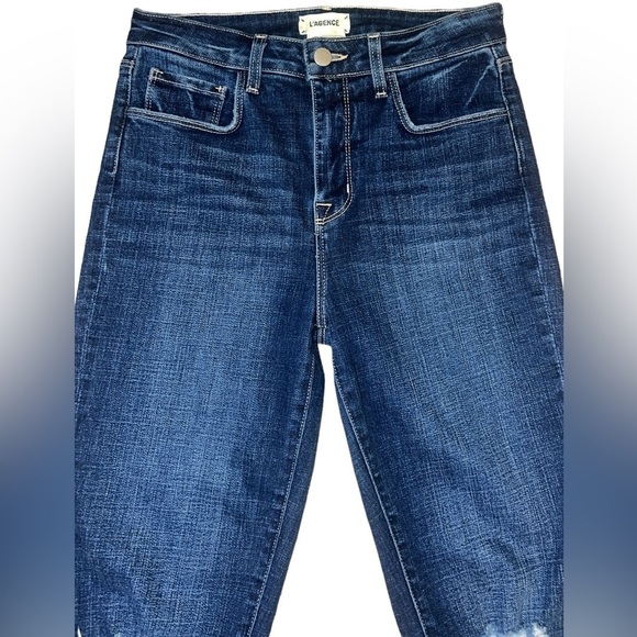 {NWOT L’AGENCE High Rise Maigre Vintage Destruct Luxury High Waist Jeans Size 26 - Picture 4 of 13